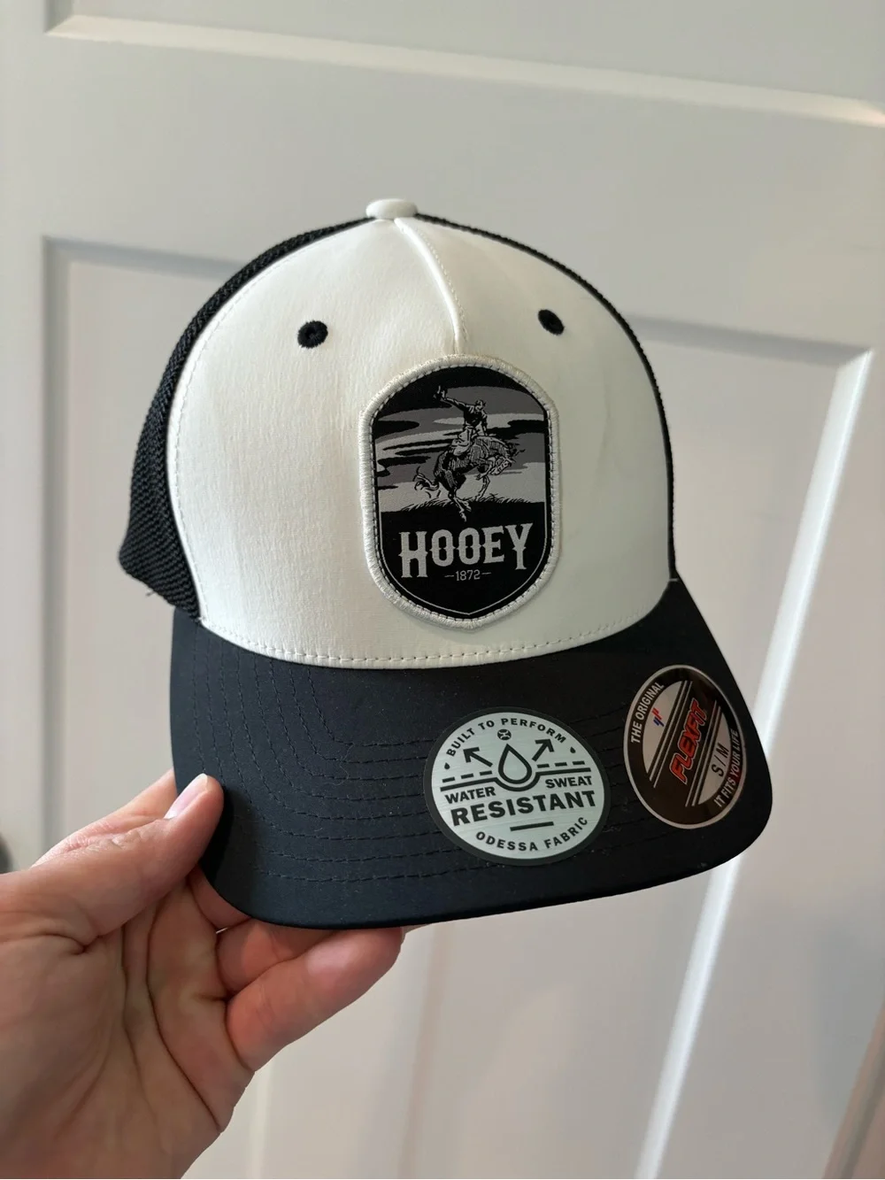 Hooey Black and White Mesh Back Trucker Hat